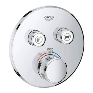 GROHE Grohtherm SmartControl Dual Function Thermostatic Trim w/ Control Module - Chrome