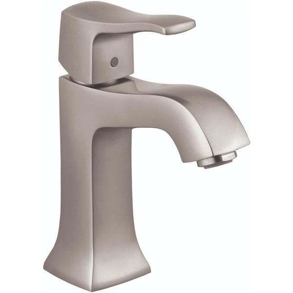 Hansgrohe Metris C Brushed Nickel 1-Handle Single-Hole Bathroom Faucet w/ Drain