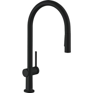 Hansgrohe Talis N Matte Black 1-Handle Single Hole High Arc Pull-Down Kitchen Faucet