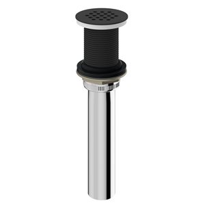 Drain bouton-poussoir VIGO pour lavabo vasque de salle de bain 1.75" L  avec grille noir mat