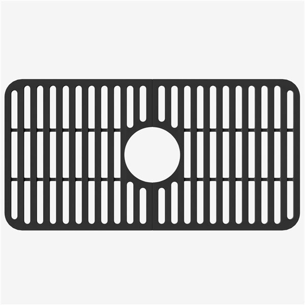 VIGO&nbsp;13-in D x&nbsp;25-in W silicone VIGO Bottom Grid for Single Bowl Kitchen Sink - Matte Black