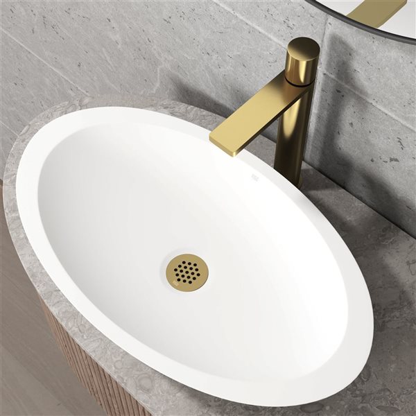 VIGO Matte Gold Vessel Bathroom Sink Drain