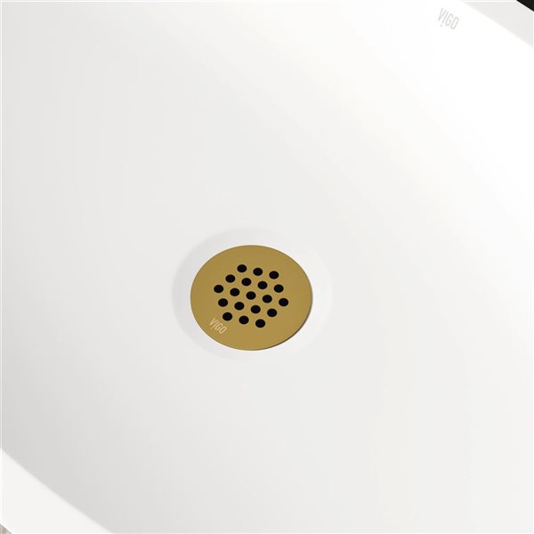 VIGO Matte Gold Vessel Bathroom Sink Drain