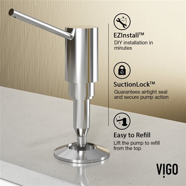 VIGO Braddock&nbsp;10 oz Kitchen Soap Dispenser - Chrome