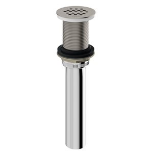 Drain bouton-poussoir VIGO pour lavabo vasque de salle de bain 1.75" L VIGO avec grille nickel brossé