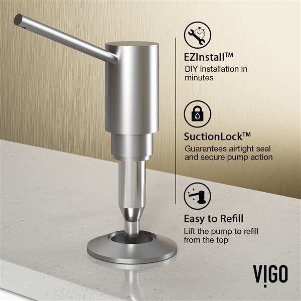 VIGO Braddock&nbsp;10 oz Kitchen Soap Dispenser - Stainless Steel