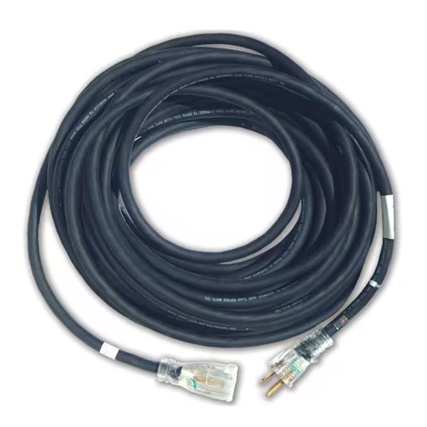 Canada Wire 100-ft Black Rubber Lighted Extension Cord