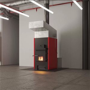 Fournaise à bois Hot Blast HB1520 par US Stove Company rouge