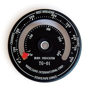 US Stove Company Black Temperature Gauge W/ Magnet