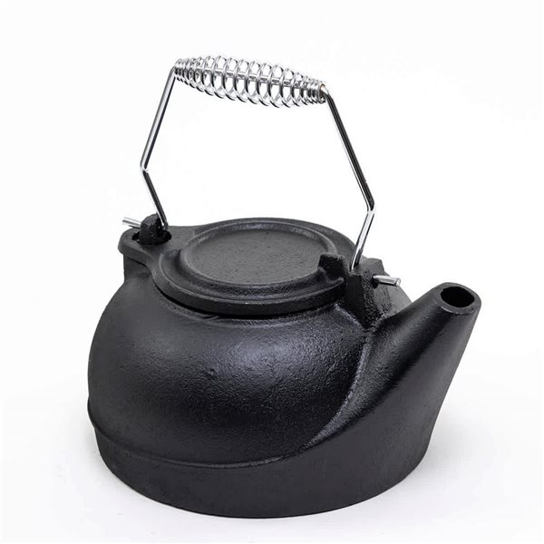 US Stove Company TK-02 Black Cast Iron 3 qt Tea Kettle