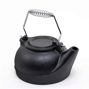 US Stove Company TK-02 Black Cast Iron 3 qt Tea Kettle