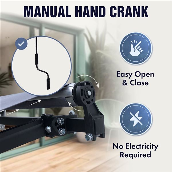ALEKO 13 x 10-ft Retractable White Frame Patio Awning - Forest Green