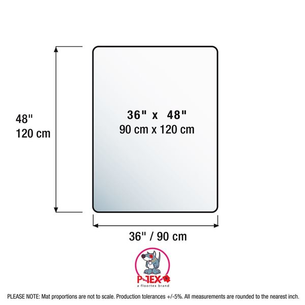 P-Tex 36 x 48-in Clear Anti-Microbial Pet Station Mat for Carpets