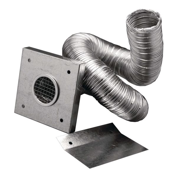 Duravent PelletVent 3 x 5-in Air Intake Installation Kit w/ 2-in Dia Flex Hose