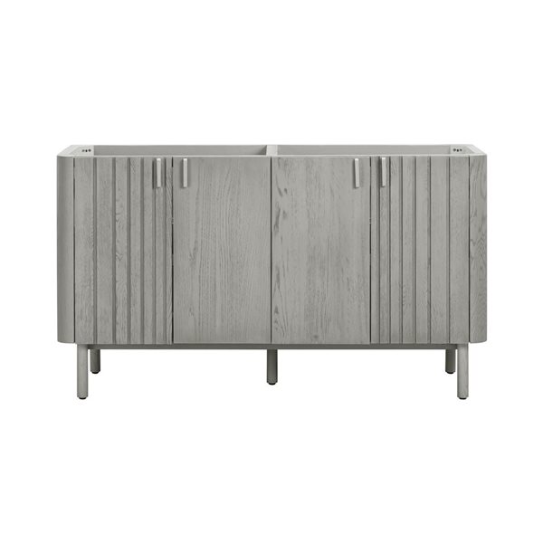 Meuble-lavabo double autoportant Blakely d'Avanity MDF/placage bois chêne gris 60 po pour salle de bains