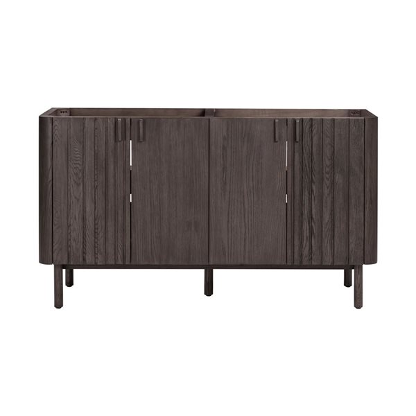 Avanity Blakely 60-in Brown Oak MDF/Wood Veneer Freestanding Double Bathroom Vanity Cabinet