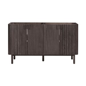 Avanity Blakely 60-in Brown Oak MDF/Wood Veneer Freestanding Double Bathroom Vanity Cabinet