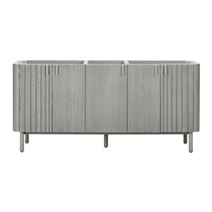 Meuble-lavabo double autoportant Blakely d'Avanity MDF/placage bois chêne gris 72 po pour salle de bains