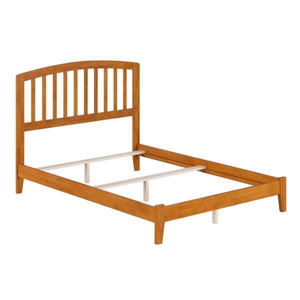 AFI Richmond Light Brown Double Bed Frame w/ Charging Station