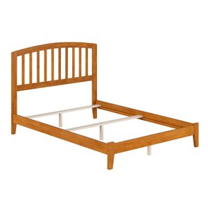 AFI Richmond Light Brown Double Bed Frame w/ Charging Station