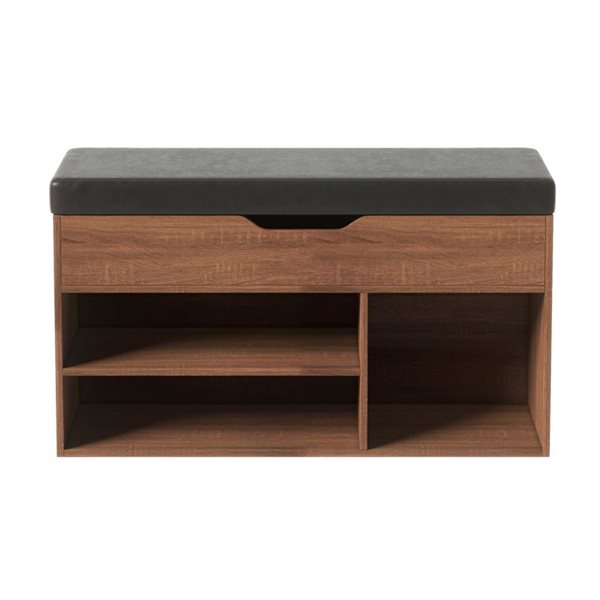 Homy Casa 18.1 x 31.5-in Multifunctional Brown Wood Shoe Cabinet