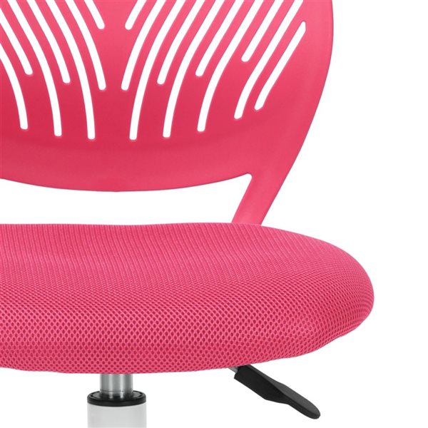 Homy Casa Set of 2 Grey Pink Mesh Ergonomic Swivel Chair with Adjustable Height and Back