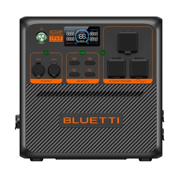 BLUETTI Premium Series AC240PL Portable Power Station and B210 Solar Panel