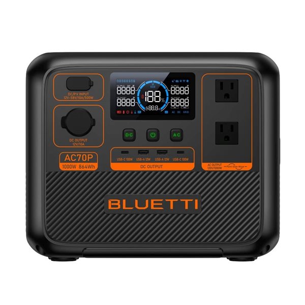 BLUETTI Premium Series AC70P Portable Power Station and PV200 Solar Panel