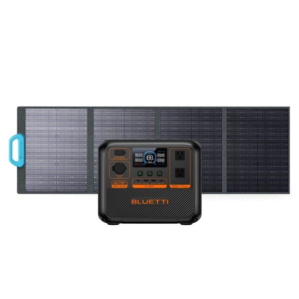 BLUETTI Premium Series AC70P Portable Power Station and PV120 Solar Panel