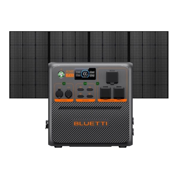 BLUETTI Premium Series AC240P L Portable Power Station and PV350 Solar Panel