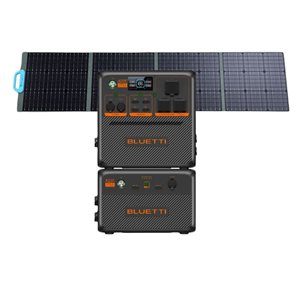 BLUETTI Premium Series B210P Expansion battery AC200PL Portable Power Station with PV200 Solar Panel Bundle