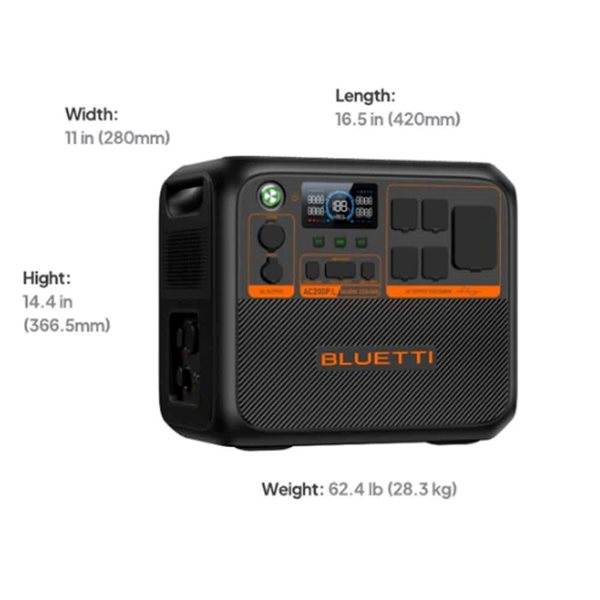 BLUETTI Premium Series B210P Expansion battery AC200PL Portable Power Station with PV200 Solar Panel Bundle