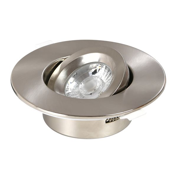 TorontoLed 4-in Recessed Brushed Nickel Gimbal Light