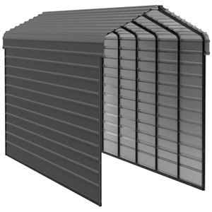 Arrow Steel Carport with 2 Side Wall Kits, 12x29x09