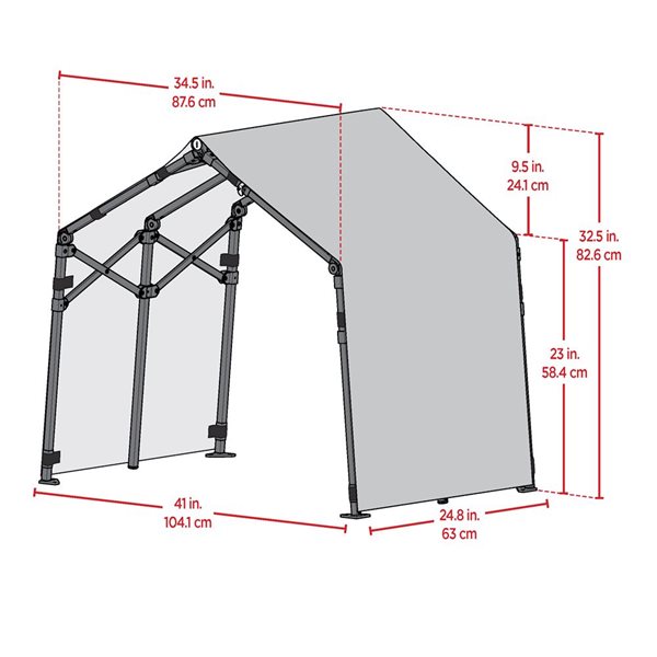 ShelterLogic 3.5 L x 2.5 H x 2.96-ft W Polyester Small Dog/Cat Pop-up Shade Canopy