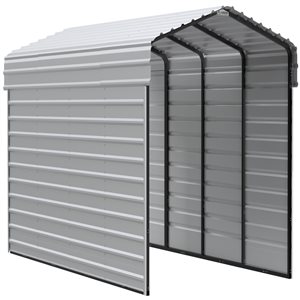 Abri d’auto Arrow avec fermeture sur un côté de 10 x 20 x 9 pieds Coquille d’œuf