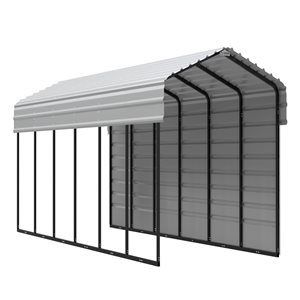 Abri d’auto Arrow avec fermeture sur un côté de 10 x 29 x 7 pieds Coquille d’œuf