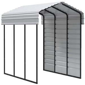 Abri d’auto Arrow avec fermeture sur un côté de 10 x 15 x 9 pieds Coquille d’œuf