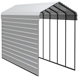 Abri d’auto Arrow avec fermeture sur un côté de 12 x 29 x 9 pieds Coquille d’œuf