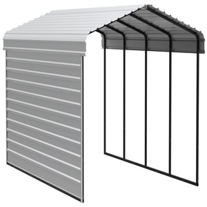 Abri d’auto Arrow avec fermeture sur un côté de 12 x 20 x 9 pieds Coquille d’œuf