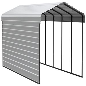 Abri d’auto Arrow avec fermeture sur un côté de 12 x 24 x 9 pieds Coquille d’œuf