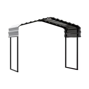 Arrow 10 W x 6 L x 7-ft H Eggshell Galvanized Steel Roof Metal Canopy