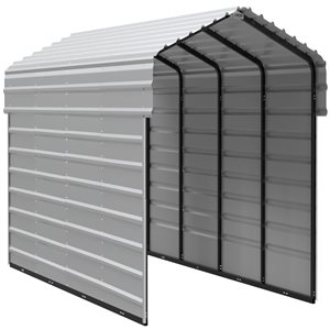 Abri d’auto Arrow avec fermeture sur un côté de 10 x 20 x 7 pieds Coquille d’œuf