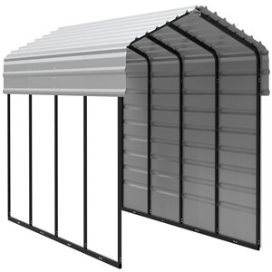 Abri d’auto Arrow avec fermeture sur un côté de 10 x 20 x 7 pieds Coquille d’œuf