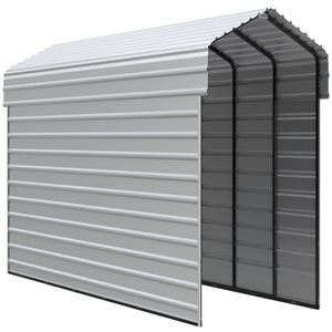 Abri d’auto Arrow avec fermeture sur un côté de 10 x 29 x 9 pieds Coquille d’œuf