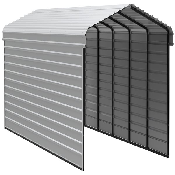 Arrow Steel Carport with 2 Side Wall Kits, 12x29x09