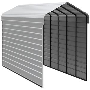 Arrow Steel Carport with 2 Side Wall Kits, 12x29x09