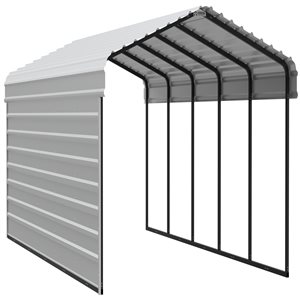 Abri d’auto Arrow avec fermeture sur un côté de 12 x 24 x 7 pieds Coquille d’œuf