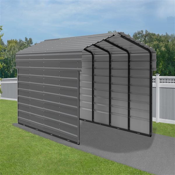 Arrow Steel Carport with 2 Side Wall Kits, 10X20X07