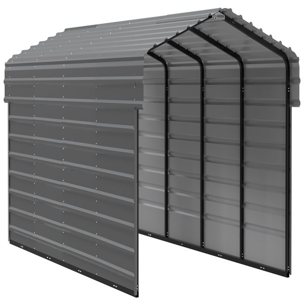 Arrow Steel Carport with 2 Side Wall Kits, 10X20X07